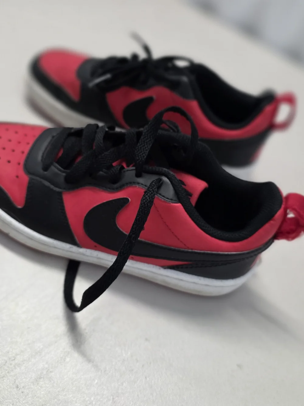 Nike Court Borough Low Recraft Shoes Youth 4Y Red Black Basketball DV5456-600